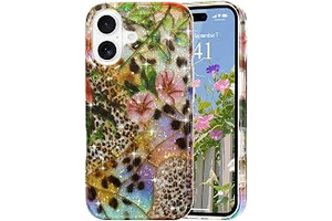 for iPhone 17 Case Glitter Cute Floral Girly y2k Cheetah,Leopard: Print Design and Production Notes