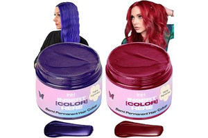 INH Hair Dye Set - Amethyst Dark Purple & Ruby Red Semi Permanent Hair Color Duo, Vegan Color Depositing Conditioner, Ammonia & Sulfate-Free, No: Ombre Dyeing and Production Notes