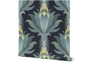 Spoonflower King Sago Palm Vinyl Wallpaper: Ombre Dyeing and Production Notes