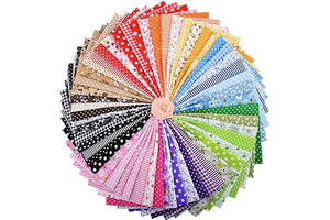 Fabric, 56 pcs/lot Top Cotton 9.8" x 9.8" (25cm x 25cm) Squares Patchwork, Precut Multi-Color and Different Pattern for Sewing Quilting: Print Design and Production Notes