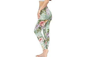 Women Yoga Pants, Boho Mandala High Waist Tights, Aztec Stripes Skinny Leggings, Peacock Soft Pencil Pants Plus Size: Print Design and Production Notes