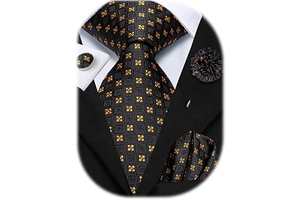 Mens Paisley Floral Striped Ties Set Silk Necktie and Lapel Pin for Men Pocket Square Cufflinks Set Business Wedding: Jacquard Weave and Production Notes