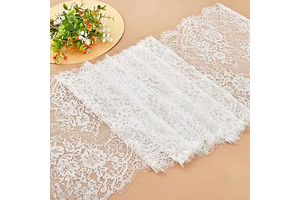 L'EEREYDAS 15.75" Wide 3 Yard 0.15lb White Eyelash Lace Fabric, High Density Weaving Lace Ribbon with Floral Pattern for Wedding, Sewing, DIY: Fabric Sourcing and Quality Notes