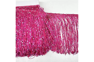 YYCRAFT 6" Hoogram Sequin Chainette Tassel Fringe Trim by The Yard Garland Dance Costume Trimming Party Decoration(5 Yards,Hot Pink: Fabric Sourcing and Quality Notes