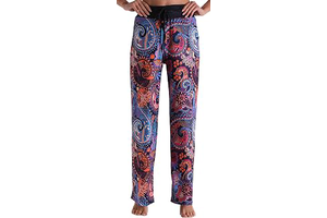 Women's Comfy Pajamas Drawstring Stretch Floral Print Long Wide Leg Lounge Pants: Print Design and Production Notes