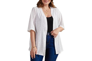 Plus Size Cardigans for Women Half Sleeve Cover Ups: Jacquard Weave and Production Notes