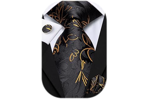 Men's Tie Sets Silk Paisley Striped Necktie Pocket Square Cuff-links Sets Wedding Business Holiday: Jacquard Weave and Production Notes