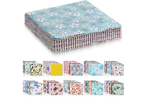 100 Pcs 5"x 5" Charm Packs for Quilting, Precut Multi-Color Printed Floral Fabric Squares Bundles Quilting Supplies, Spring Floral Color Scheme: Print Design and Production Notes