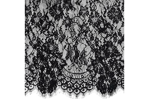 Bijou Joon 3 Yards 59" W Black Eyelash Lace Fabric Floral Lace Fabric: Fabric Sourcing and Quality Notes
