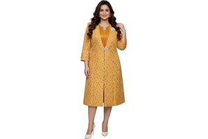 Women's Formal Church Dress Suit Elegant Jacquard Long Jacket Outfits Plus Size: Jacquard Weave and Production Notes