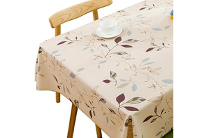 TruDelve Heavy Duty Vinyl Tablecloth Beige Plastic Table Cloth Waterproof Wipeable Oilcloth Tablecloths for Rectangle Tables (54'' x 72'': Fabric Sourcing and Quality Notes