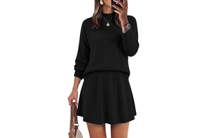 2 Piece Sets for Women Mini Skirt Lightweight Sweaters Mock Neck: OEM Production and Sizing Notes