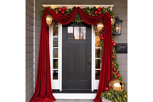 Remagr 2pcs 39.5ft Total Velvet Christmas Garland Burgundy Red Porch Fabric: Fabric Sourcing and Quality Notes
