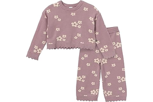 Modern Moments™ by Gerber Baby Girls' Jacquard 2-Piece Sweater Set, Medium Lilac Cluster Jacquard, 18 Months: Jacquard Weave and Production Notes