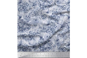 Soimoi Cotton Canvas Gray Fabric - by The Yard - 56 Inch Wide - Rose & Peony Flower Textile - Romantic and Delicate Patterns for Trendy Projects: Fabric Sourcing and Quality Notes