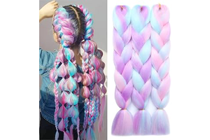 Xiaofeng Colorful Ombre Braiding Hair Extensions for Women 24 Inch 3 Packs: Ombre Dyeing and Production Notes
