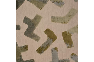 TOP FABRIC, Zola Vintage Kuba Cloth Inspired Cut Velvet Upholstery Fabric - Watercolor Effect with Soft Multicolor Dimension - 57 Width: Jacquard Weave and Production Notes