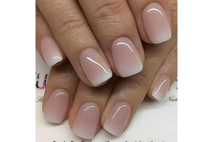Short Square Press on Nails French Fake Nails Ombre Acrylic Nails Press on Full Cover Glossy False Nails Artificial Stick on Nail for Women: Ombre Dyeing and Production Notes