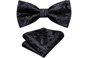 Bow Ties for Boys Pre-Tied Silk Kids Bow Tie Adjustable Boys Bowties with Pocket Square Set for Wedding Party: Jacquard Weave and Production Notes