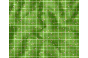 Soimoi Cotton Canvas Green Fabric - by The Yard - 42 Inch Wide - Check & Pink Flower Floral Fabric - Playful and Chic Fusion for Stylish Crafts: Fabric Sourcing and Quality Notes