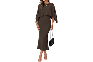 Women's Fall Two Piece Outfits Shawl Poncho Sweater Bodycon Dresses: OEM Production and Sizing Notes