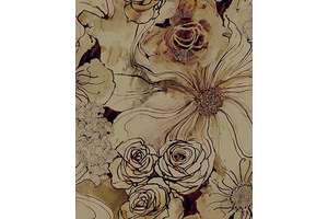 NextWall Harry & Grace Ink Rose Abstract Floral Peel and Stick Wallpaper (Metallic Bronze & Wine): Jacquard Weave and Production Notes