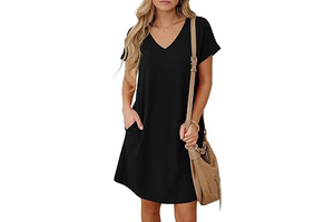 Womens Summer Dresses 2026 Pockets Short Sleeve Loose Nightgowns Pajama Beach Vacation Casual Spring T Shirt Dress: OEM Production and Sizing Notes