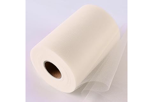 Ivory Tulle Fabric Rolls 6 Inch by 100 Yards (300 feet) Tulle Roll for DIY Tutu Skirt Baby Shower Birthday Party Wedding Decorations Crafts: Ombre Dyeing and Production Notes