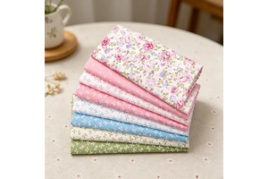 8 PCS Floral Bow Print Fabric Bundle, Precut Assorted Cotton Fat Quarters: Print Design and Production Notes