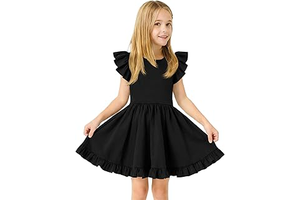 Toddler Baby Girl Summer Dress Little Kids Cute Ruffle Sleeve A-Line Flowy Beach Dresses 9M-8Y: OEM Production and Sizing Notes