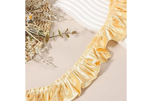 uxcell 11 Yards 3D Pleated Chiffon Lace Trim 2" Satin Ruffle Ribbon Pleated Sewing Fabric Trim for Headwear Dress Bag Wedding Dress Home: Fabric Sourcing and Quality Notes