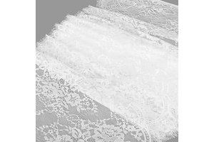 16.54" Wide 3 Yard Eyelash Lace Fabric, Lace Ribbon Soft Vintage with Floral Pattern for Wedding, Sewing, DIY Crafts, Gift Wrapping & Home: Composition, Weight and MOQ Guide