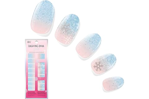 Dashing Diva Holiday Gloss Nail Strips - Sugar Frosting - UV Free, Chip Resistant, Long Lasting Gel Stickers - Contains 32 Wraps, 1 Prep Pad, 1: Ombre Dyeing and Production Notes