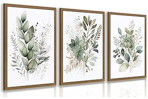 EisEver Watercolor Botanical Wall Art Set of 3, Sage Green Bathroom Wall Decor, Neutral Minimalist Floral Art Prints, Modern Farmhouse Plant: Print Design and Production Notes