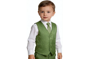Toddler Boys Vest 4 Piece Paisley Baby Boy Suit Vests Set for Kids: Jacquard Weave and Production Notes