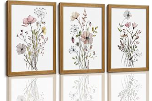 KISSFOX Wildflower Wall Art Watercolor Berry Floral Pictures Wall Decor: Print Design and Production Notes