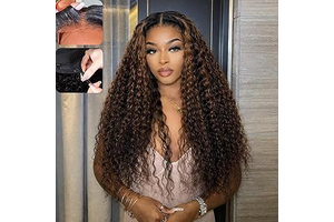 7x5 Deep Wave Highlight Ombre Glueless Wigs Human Hair Pre Plucked Pre Cut Wear and Go HD Lace 210 Density Deep Wave Lace Front Wigs Human Hair: Ombre Dyeing and Production Notes