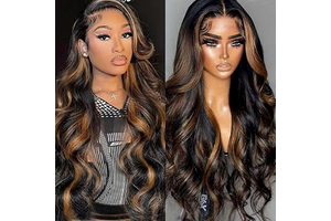 30 Inch 1B/30# Ombre Highlight 13X6 Body Wave Lace Front Wig Human Hair: Ombre Dyeing and Production Notes