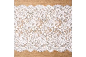 3 Yards White Lace Fabric, 20-Inch Wide Floral Eyelash Lace for Bridal Wedding Decor, Tablecloth Overlay, French Style Polyester Lace for: Fabric Sourcing and Quality Notes