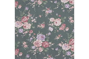 Vintage Rose Floral Print Cotton Fabric by The Yard, 100% Soft Cotton Quilting Fabric Material for Sewing Curtain Dress, Craft DIY, Embroidery: Print Design and Production Notes