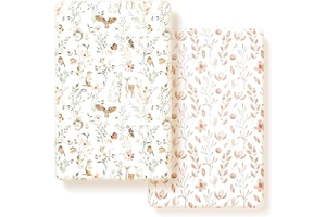 Pack n Play Sheets FItted 2 Pack, Stretchy Ultra Soft Jersey Knit Pack and Play Sheets, Universal Fitted Portable/Mini Crib Mattresses Snug and: Print Design and Production Notes