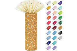 Gold Glitter Tulle Rolls 6 Inch by 10 Yards Sequin Tulle Fabric Ribbon for DIY Tutu Skirt Sewing Bow Decorations Craft Supplies Birthday Wedding: Fabric Sourcing and Quality Notes