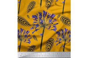 Soimoi Heavy Canvas Gold Fabric - by The Yard - 58 Inch Wide - Leaves & Reticulata Floral Pattern Fabric - Botanical and Elegant Fusion for: Fabric Sourcing and Quality Notes