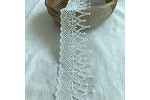 Lace Trim Ribbon, Delicate Ribbon for Crafts Sewing and Bridal Wedding Dress Applique Decorations，3.9inch Width 5 Yards/Lot (White): Fabric Sourcing and Quality Notes