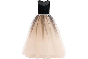 Flower Girl Wedding Dress Tulle Long A Line Holiday Birthday Party Ball Gown Girls Formal Pageant Maxi Dresses: Ombre Dyeing and Production Notes