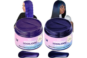 INH Hair Dye Set - Amethyst Dark Purple & Royal Sapphire Dark Blue Semi Permanent Hair Color Duo, Vegan Color Depositing Conditioner, Ammonia &: Ombre Dyeing and Production Notes