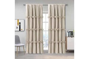 Homechoice Decor Camel Blackout Window Curtains, 52" W x 96" L x 2 Panels: Print Design and Production Notes