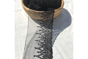 Lace Trim Ribbon, Delicate Ribbon for Crafts Sewing and Bridal Wedding Dress Applique Decorations，3.9inch Width 5 Yards/Lot (Black): Jacquard Weave and Production Notes