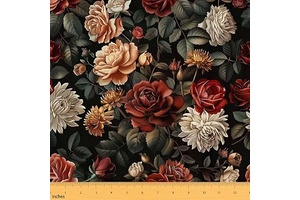 Erosebridal Boho Florals Fabrics by The Yard Bohemian Art Flower Upholstery: Print Design and Production Notes