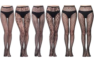 6 Pairs Lace Patterned Tights Fishnet Floral Stockings Small Hole Pattern Leggings Tights Net Pantyhose: Print Design and Production Notes